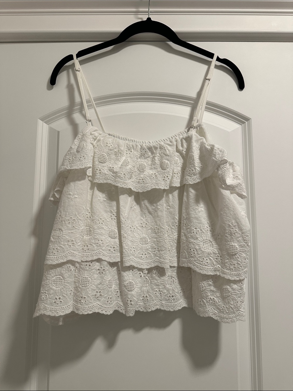 Anna Rae Eyelet Ruffle Cami Top - Picture 5 of 5